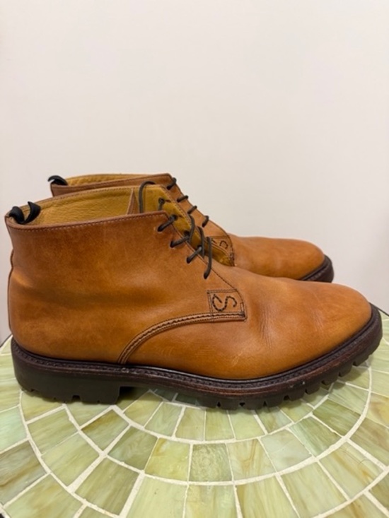 Oliver Sweeney Hoffman Cognac Leather Chukka Boots Vibram Sole Size 9.5 US main image 13